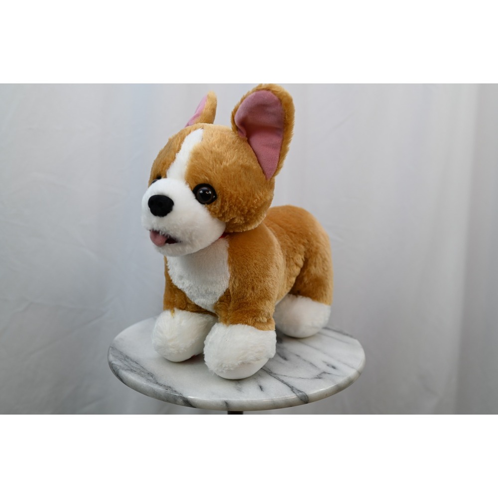 Build A Bear Workshop Corgi Puppy Dog Plush Tan White Standing 12" Stuffed Toy